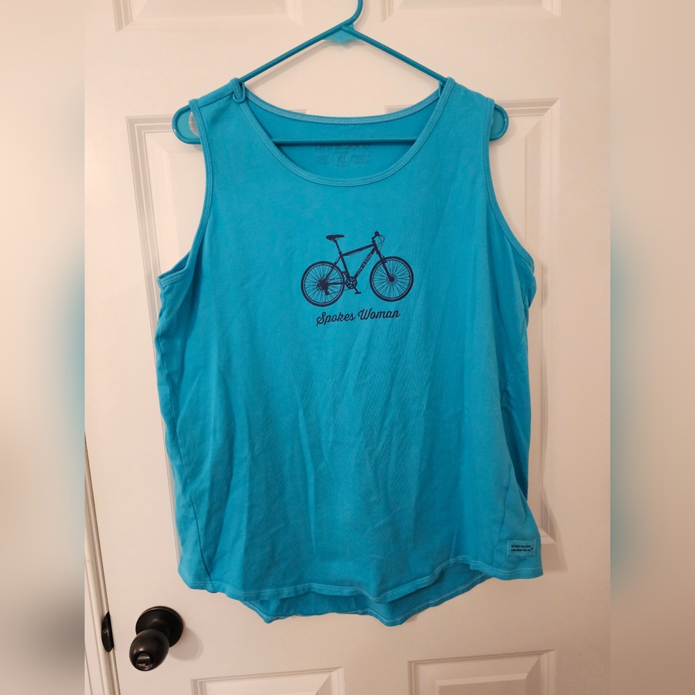 Life Is Good Blue Crusher Tank XL